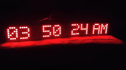 Clock displaying current time